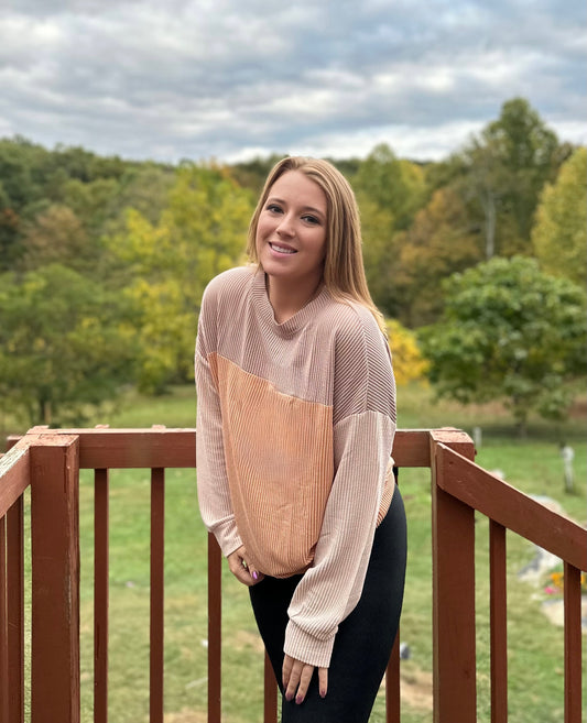 Colorblock Tunic Top